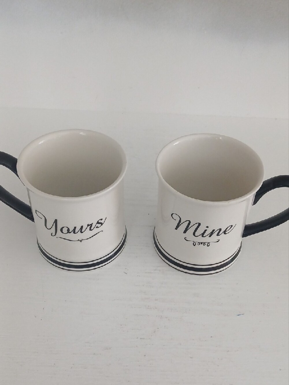 Yours & Mine Ceramic Coffee Mugs - Picture 2 of 2